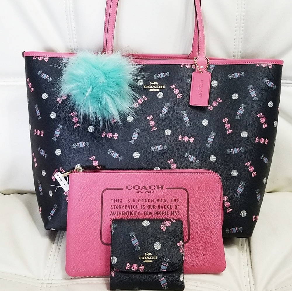 🍒NWT🍒 COACH CANDY 2 IN 1 TOTE+WALLET SET - Picture 2 of 8